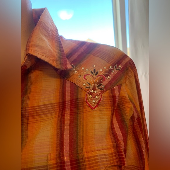 Panhandle Slim Ladies Western Snap Shirt Medium - Picture 2 of 7